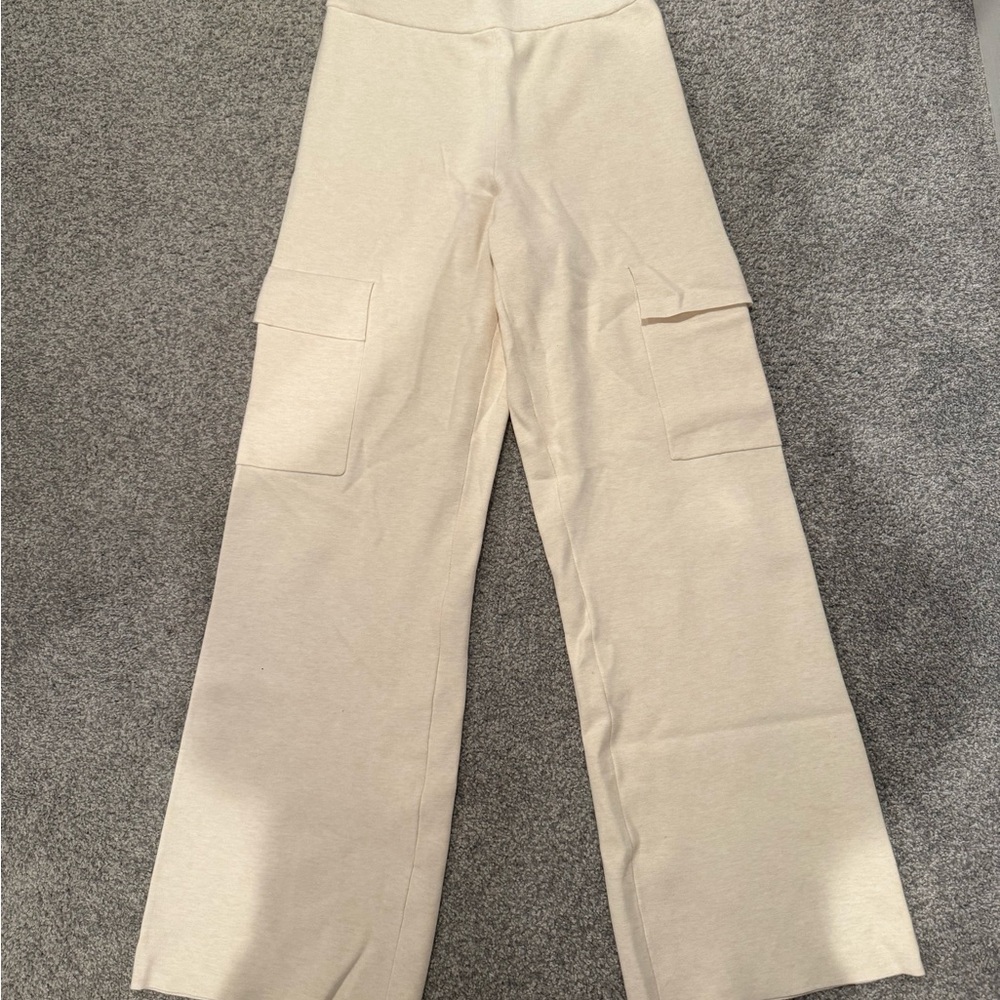 Wilfred Beige Wide-Leg Pants